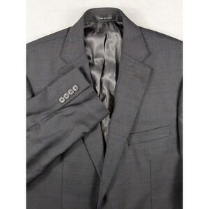 CALVIN KLEIN Mns blue WINDOWPANE 100% WOOL Sport Coat Jacket‎ Blazer 42R